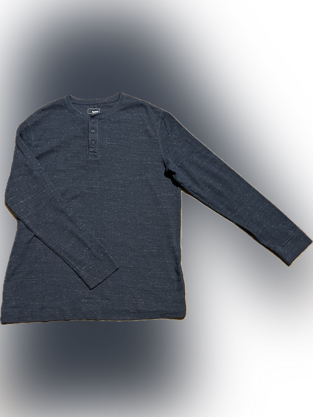 Sonoma Goods for Life men's navy blue heathered long sleeve Henley shirt XL Tall
